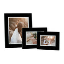 Ebony Black Frame With Silver Inner Trim Holds 8" X 10" Photo