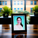 Ebony Black Frame With Silver Inner Trim Holds 8" X 10" Photo