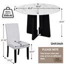 5-Piece Round Dining Table set, 43-Inch Modern Dining Table and 4 Upholstered Chairs for Dining Room, Kitchen Room, Living Room, Easy Assembly