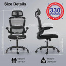 Ergonomic Black Office Chair High Back With Wheels