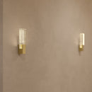Ribbed Crystal Wall Sconce