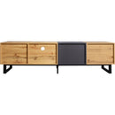 Modern TV with 3 Cabinets& Open Shelves, Color-matching Media Console Table for TVs up to 80", Entertainment Center with Drop Down Door for Living Room, Bedroom, Home Theatre