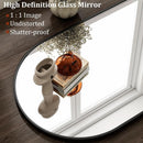 Arched Wall Mirror Black Metal Frame 24 By 36 Inches
