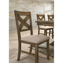 Raven Wood Fabric Upholstered Dining Chair Set of 2