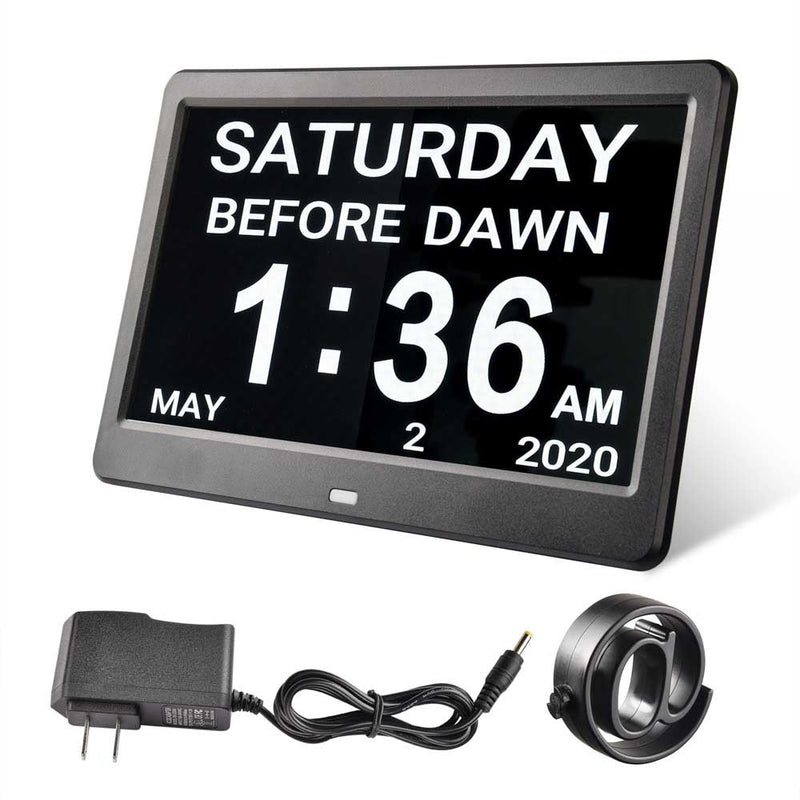 Yescom 10" Digital Alarm Clock For Elderly Seniors Memory Loss