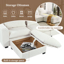 U_Style U-shaped Freely Transformable Modular Corner Sofa with Two Ottomans, Suitable for Living Rooms, Studies, Home Theaters, and More.