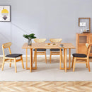 Table and chair set, ancient style solid wood dining table, imitation rattan table legs, beautiful simple solid wood dining chairation