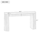 U_STYLE Sophisticated Console Table with Pine Veneer and Vertical Striped,Suitable for Entryway, Hallway, Living Room, Bedroom,Dining room