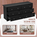 Solid Wood Black Dresser With Six Drawers Contemporary