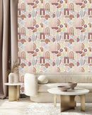 Pink Abstract Shapes Wallpaper