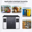 [06X08FT] Alora Heavy-Duty Outdoor Resin Storage Shed With Lockable Doors And Built-In Floor (SAK26342)