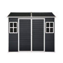 [06X08FT] Alora Outdoor Resin Patio Garden Shed With Floor, 2 Windows, And Lockable Doors (SAK54953)