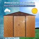 [06X08FT] Alora Premium Outdoor Metal Storage Shed With Metal Floor Frame (SAK95204)