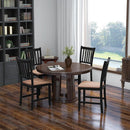 Wooden Dining Chairs Set of Four Black Farmhouse Armless