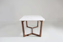 Adelaide Calacatta Quartz Dining Table Walnut Base