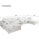 Cloud Modular Sectional sofa with 2 Storage Ottomans,160.6' Down Filled Comfort U Shaped Sofa Couch for Living Room 4seaters+2ottoman