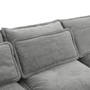U_Style Double-Layer Cushion Modern Large U-Shaped Modular Sofa, Freely Combinable 6-Seater with Storage Function, Convertible to Sofa Bed, Perfect for Living Rooms, Offices, and Apartments