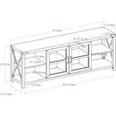 Rustic Modern 70 Inch TV Console With Open Shelves