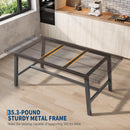 Industrial Wooden Dining Table 70 Inch Long Seats Six To Eight With Steel Frame