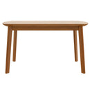47 Inch Mid Century Modern Dining Table, Solid Wood Kitchen & Dining Room Table for 4, Minimalist Table for Dining Room, Rectangular Dinette Table, Easy Assembly