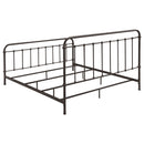 Livingston Metal Eastern King Open Frame Bed Dark Bronze
