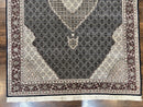 Sino Persian Rug 6x9, Herati Pattern, Vintage Handmade Hand Knotted Wool Oriental Carpet, Fine 6 x 9 Rug, Traditional Rug, Dark Blue Rug