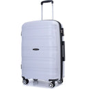Hardshell Suitcase Spinner Wheels PP Luggage Sets Lightweight Durable Suitcase with TSA Lock,3-Piece Set (20/24/28), Silver