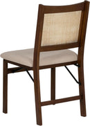 Kasi Brown Natural Rattan Cane Foldable Dining Side Chair