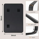 Black Metal Framed Vanity Mirror 36x24 Inch For Over Sink