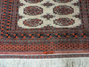 4' X 6' Vintage Handmade Bokhara Turkoman Pakistan Wool Rug Carpet Nice