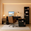 Walnut Seventy OneInch Height Adjustable Standing Desk Cabinets