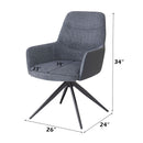 Hester - Arm Chair (Set of 2) - Gray Fabric