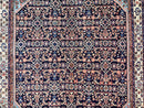 Antique Persian Rug 5 x 6.7, Navy Blue & Ivory, Handmade Persian Wool Carpet, Hamadan Angelas Rug