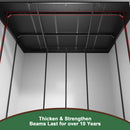 [07X10FT] Alora Heavy-Duty Weather-Resistant Steel-Reinforced Plastic Storage Shed With Floor (SAK93148)