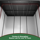 [07X10FT] Alora Heavy-Duty Weather-Resistant Polypropylene Storage Shed With Floor And Reinforced Steel Frame (SAK67455)