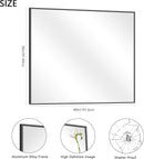 36x40 Black Wall Mirror With Horizontal Or Vertical Mount