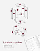 File Cabinet With 2 File Drawers Fits A4 Letter Size Home Office