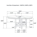 Lavon Oval 60-inch Counter Height Extension Dining Table Chestnut