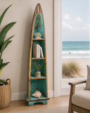 Authentic Reclaimed Boat Wood Canoe Shelf – Bali, Indonesia