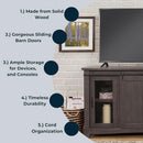 Sierra 65 Inch Grey TV Stand for Living Room Console