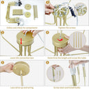 Gold Farmhouse Chandelier 8 Lights for Dining Room