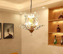 Gold Three Light Crystal Chandelier Ceiling Fixture With Adjustable Chain