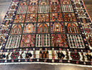 Persian Bakhtiari Tribal Rug 7x10, Panel Design, Semi Antique