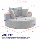 55''L Chenille Foam Single Swivel Chair, Fluffy Modern Sleeper, 360 Degree Swivel Chair for Living Room, Bedroom, Lounge and Projection Room
