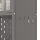 73'' Tall Kitchen Pantry Cabinet , 6 Level Flip Door with Pegboard Spacious, Adjustable & Stylish Metal Pantry Storage Cabinet, Anti-Tip Design Hutch for Kitchen, Dining Room, Living Room(Grey)