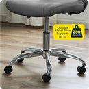 Gray Armless Desk Chair With Wheels And Breathable Mesh