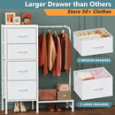 Dresser With Hanging Rack 4 Drawer White 44 Inch Tall
