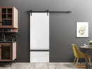 Planum 0012 White Silk Barn Door and Silver Rail