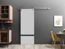 Planum 0012 Grey Barn Door and Silver Rail