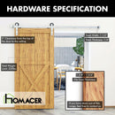 Non-Bypass Sliding Barn Door Hardware Kit - Straight Design Roller - Silver Finish